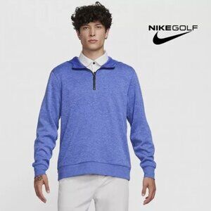 Nike Golf Dri-FIT 1/2 Zip Mens Knit Midweight Pullover Hoodie Blue XL